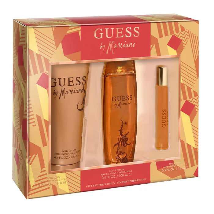 Guess by Marciano Gift Set for Women – Eau de Parfum 100ml + Body Lotion 200ml + Travel Spray 15ml