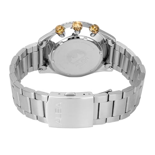 ساعة يد ألـبا كرونوغراف فضي للرجال بميناء أزرق | فتحي إبراهيم