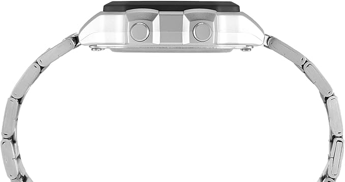 ساعة كاسيو رقمية للرجال بسوار ستانلس ستيل | فتحي إبراهيم