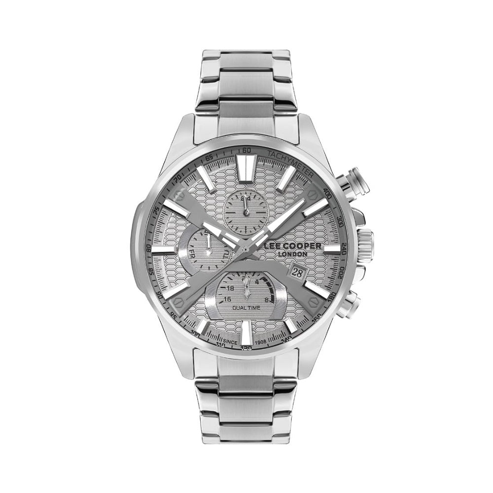 LC07801.330 - ساعة يد لي كوبر متعددة الوظائف بسوار ستانليس ستيل للرجال