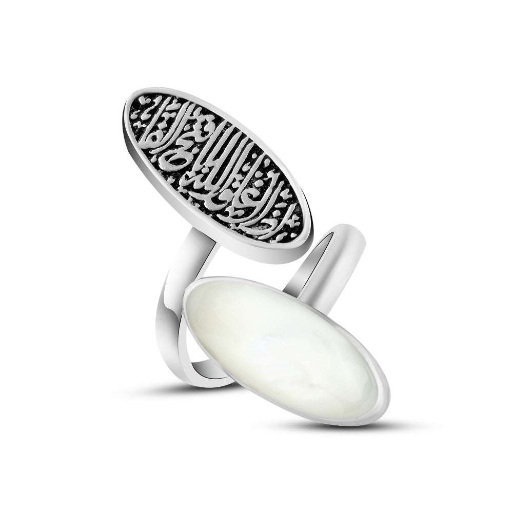 خاتم فضه مصرى حريمي عيار 925 ( إذا أغلق الله باباً فتح الفاً )