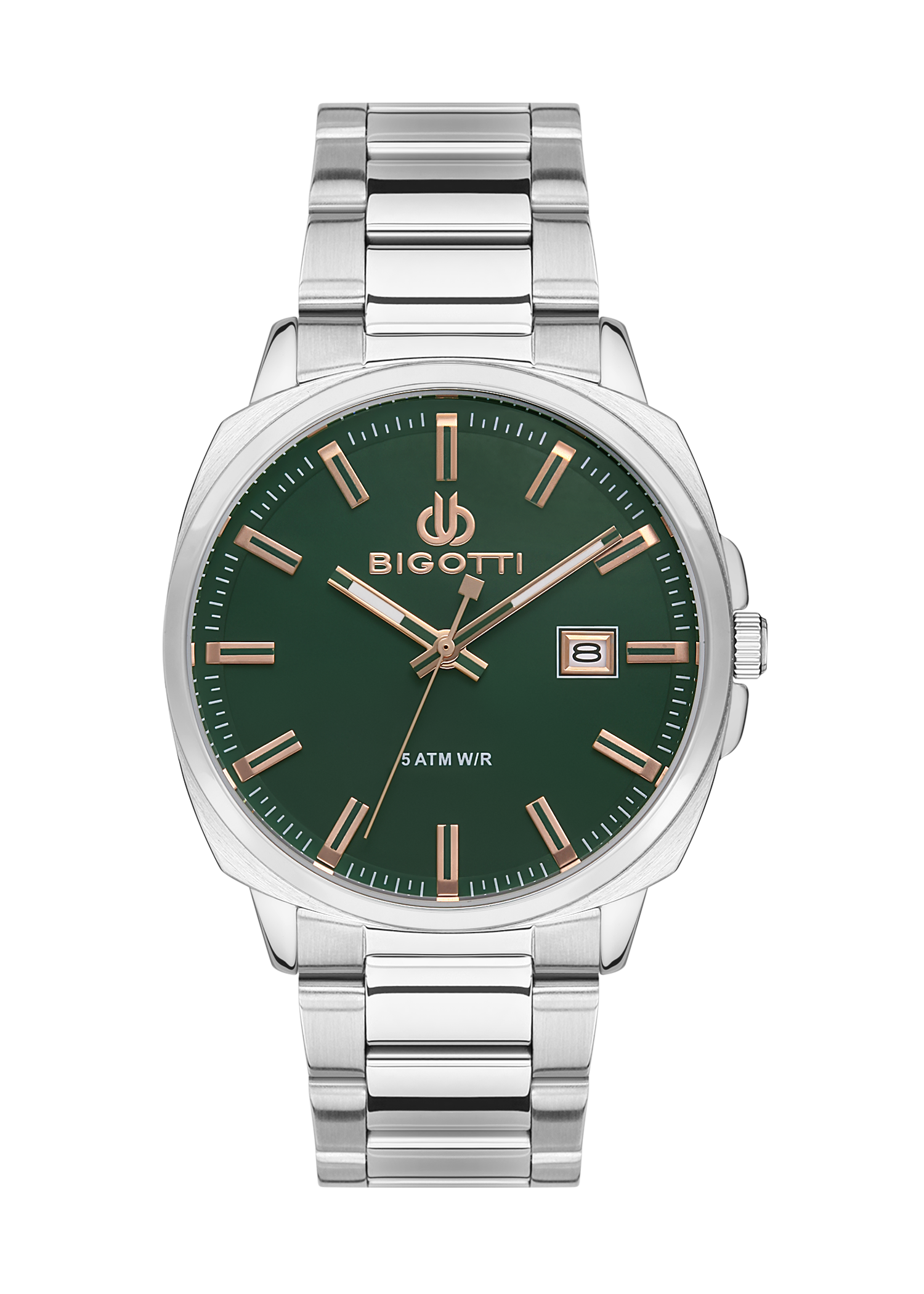 ساعة يد بيجوتي ستانلس ستيل أنالوج للرجال