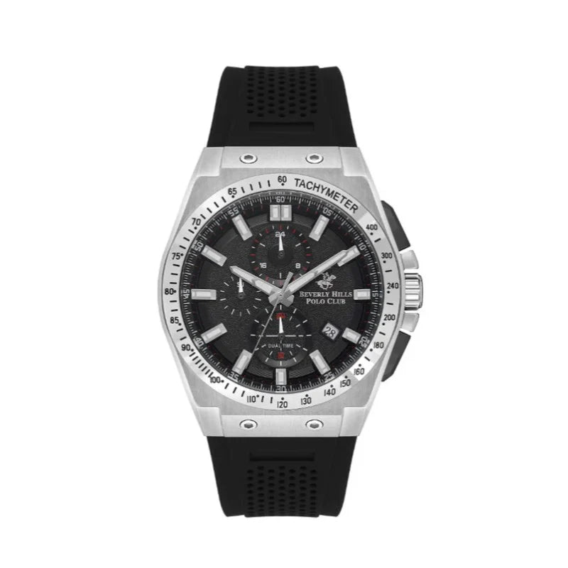 BP3541X.351 - ساعة يد بيفرلي هيلز بولو كلوب بسوار مطاط متعددة الوظائف رجالي