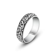 925 silver men's engagement ring decorated with an Arabic design