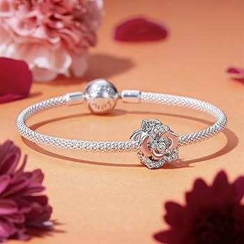 Rose Charm - 925 Sterling Silver