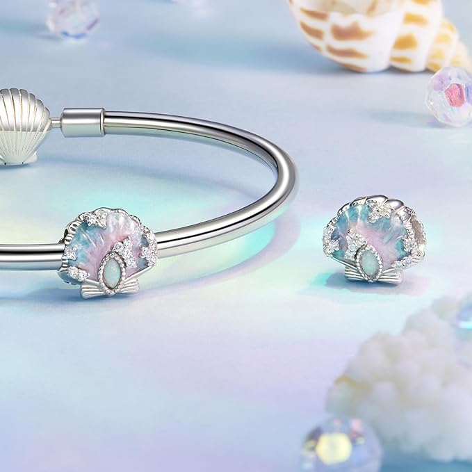 Dreamy Shell Charm - 925 Sterling Silver