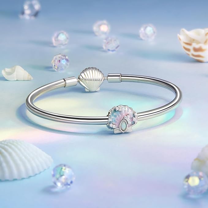 Dreamy Shell Charm - 925 Sterling Silver