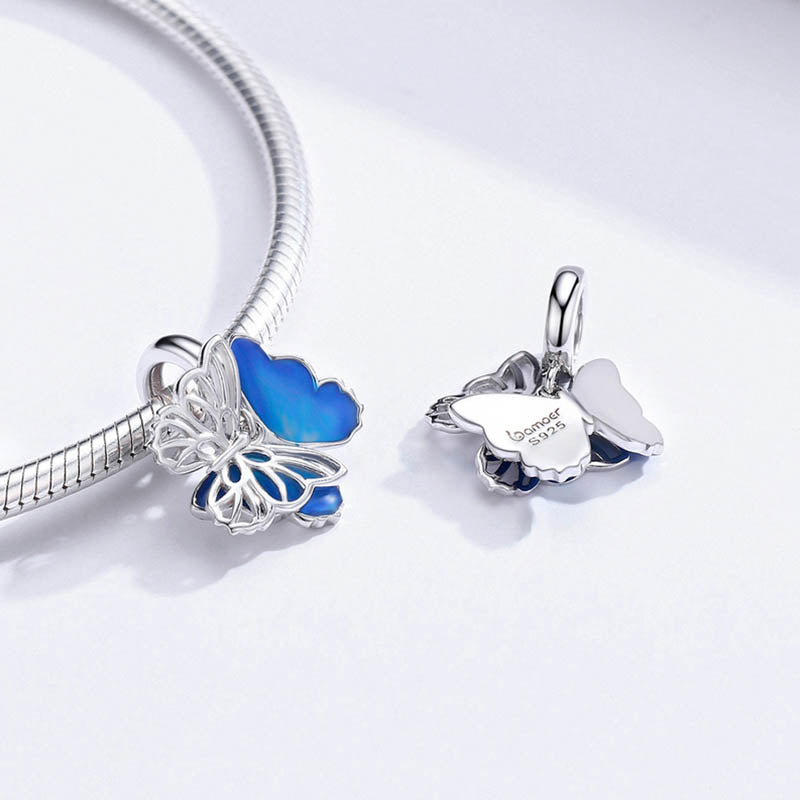Blue Butterfly 925 Silver Charm