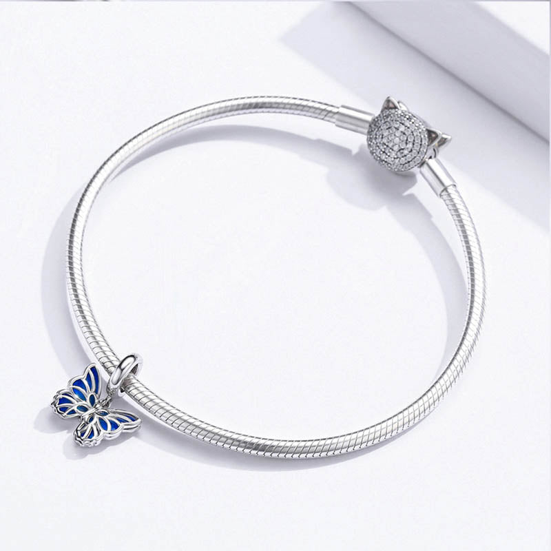 Blue Butterfly 925 Silver Charm
