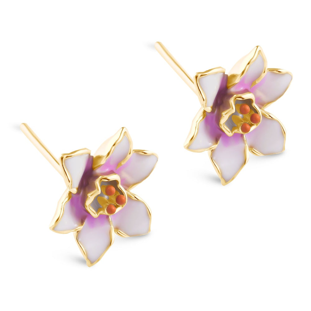 Colorful Flower 925 Silver Earring