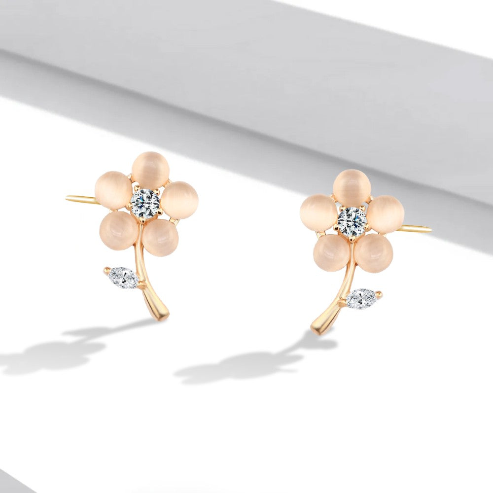 حلق على شكل وردة من الريسن