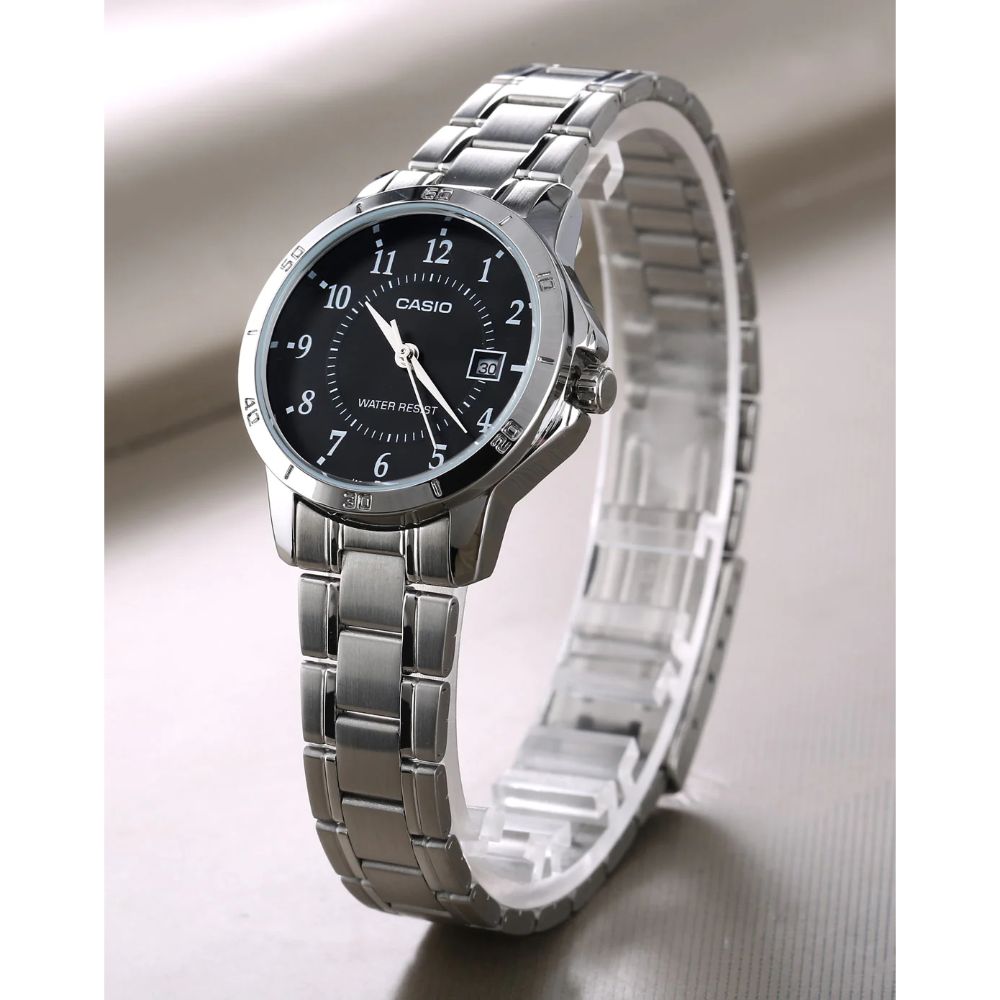LTP-V004D-1BUDF- ساعة يد كاسيو حريمي ستانلس ستيل