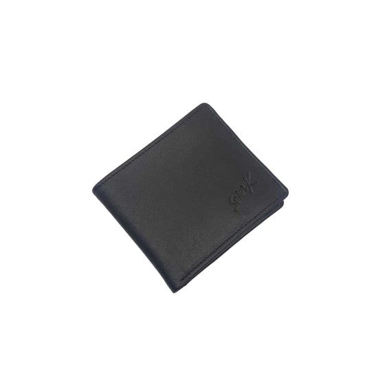 محفظة جلد طبيعي للرجال من سيفن كيه, أسود