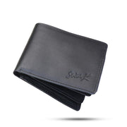 C2119B- محفظة جلد طبيعي للرجال من سيفن كيه,أسود