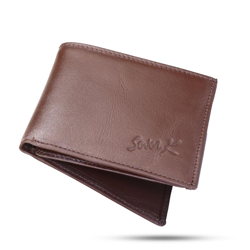 C2216N - محفظة جلد طبيعي للرجال من سيفن كيه, بني