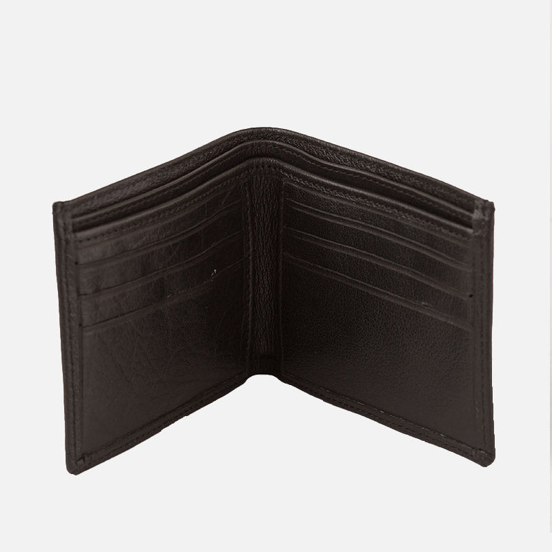 محفظة جلد طبيعي كلاسيكية للرجال من سيفن كيه – بلون بني أنيق