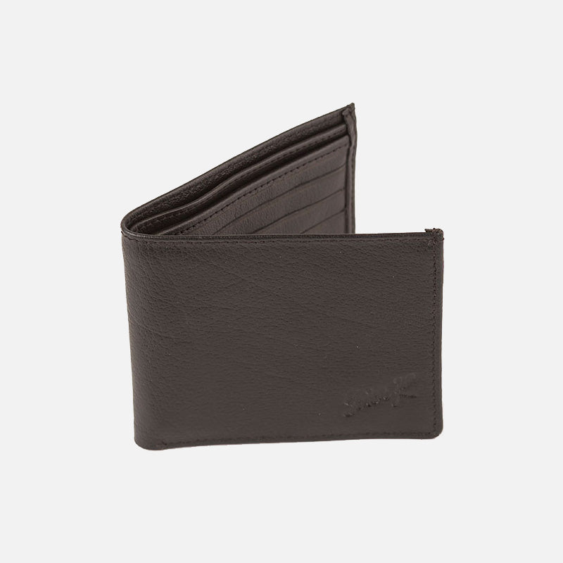 محفظة جلد طبيعي كلاسيكية للرجال من سيفن كيه – بلون بني أنيق