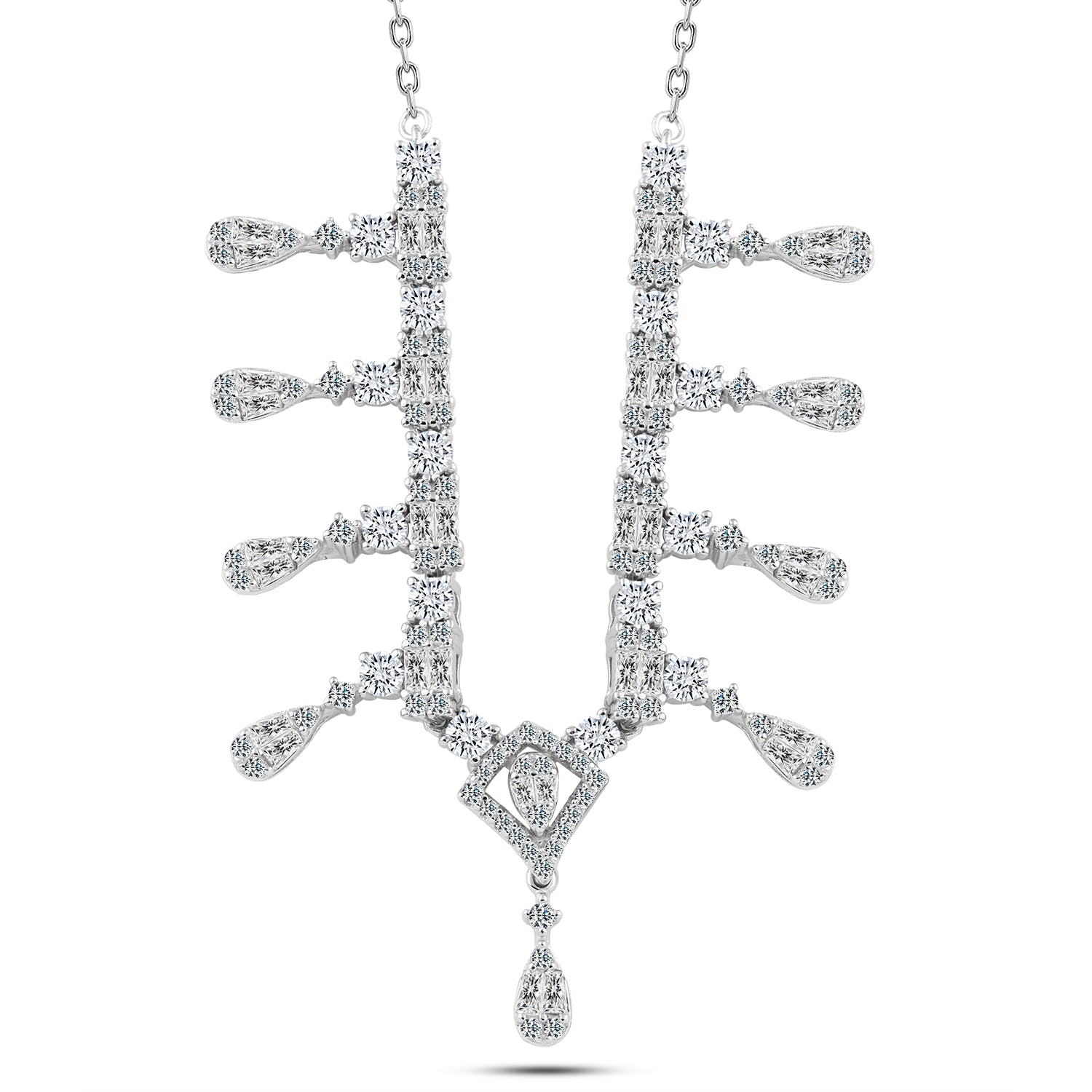 Silver 925 Necklace with Sparkling Stones – Luxury Design