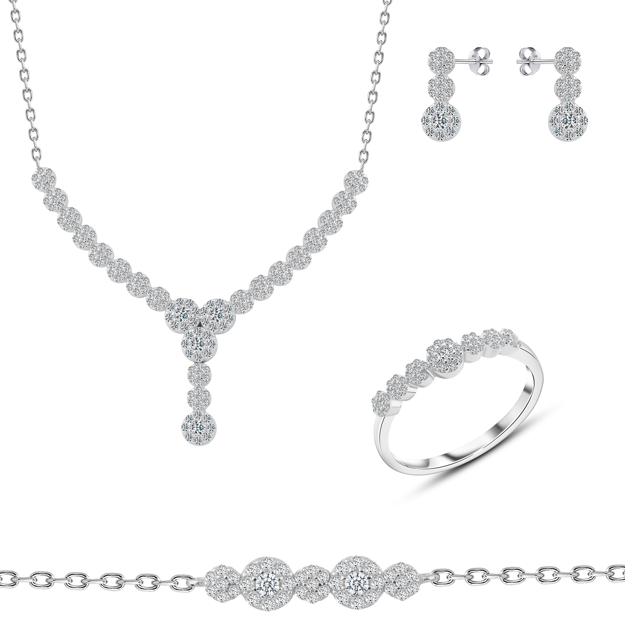 طقم "بريق الفضه" فضة عيار 925