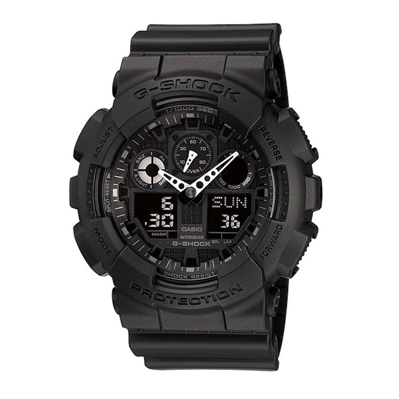 GA-100-1A1DR - ساعة يد كاسيو جي شوك ديجيتال رياضية كاجوال بسوار من الرزين للرجال