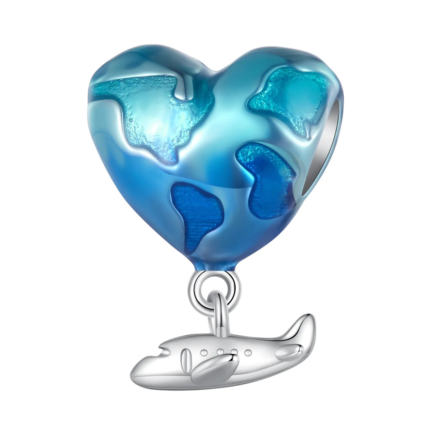 "Heart of the World" Charm 925 Silver