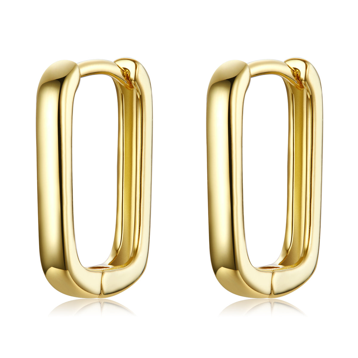 حلق "الأناقة الذهبية" – فضة عيار 925