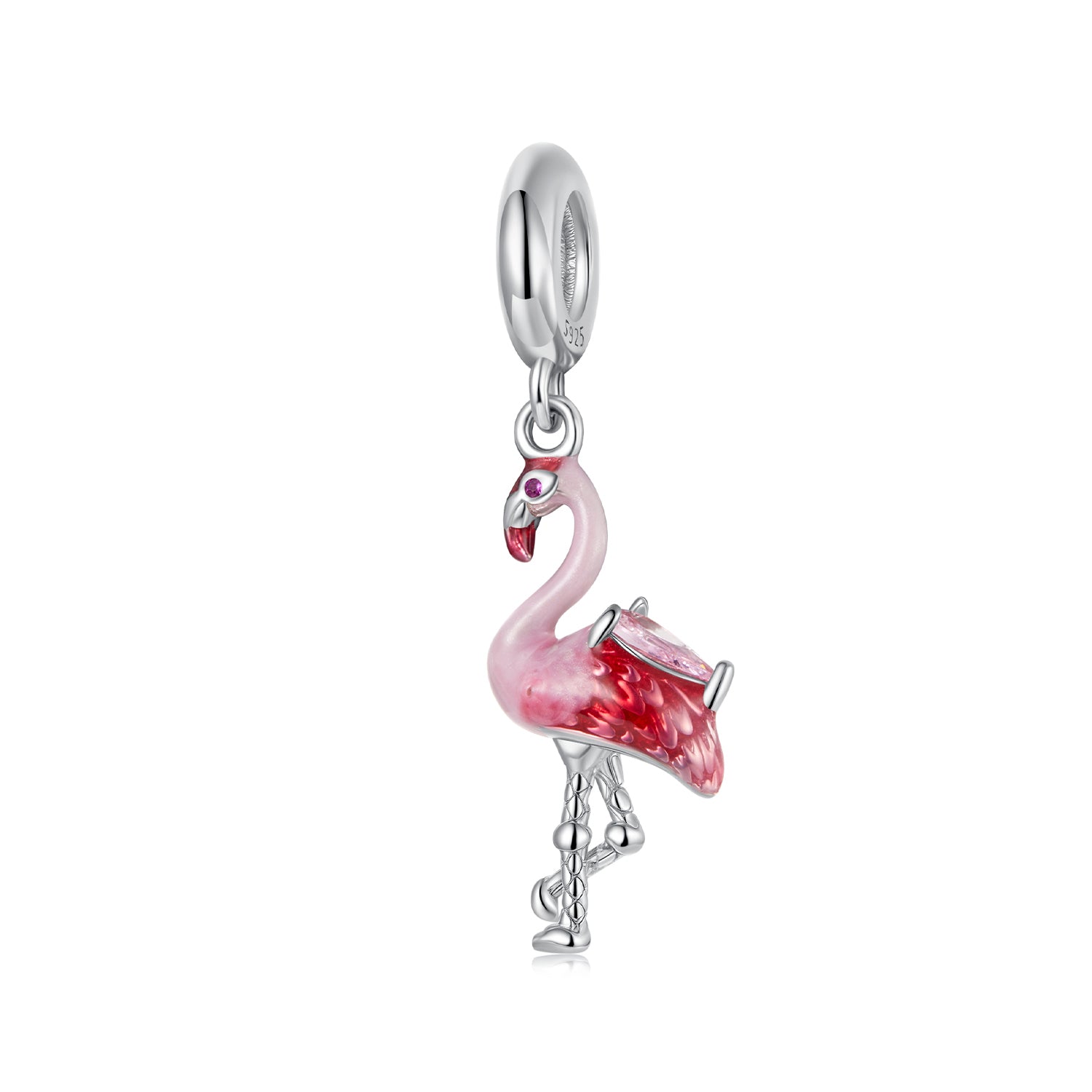 " Flamingo "925 Silver Charm