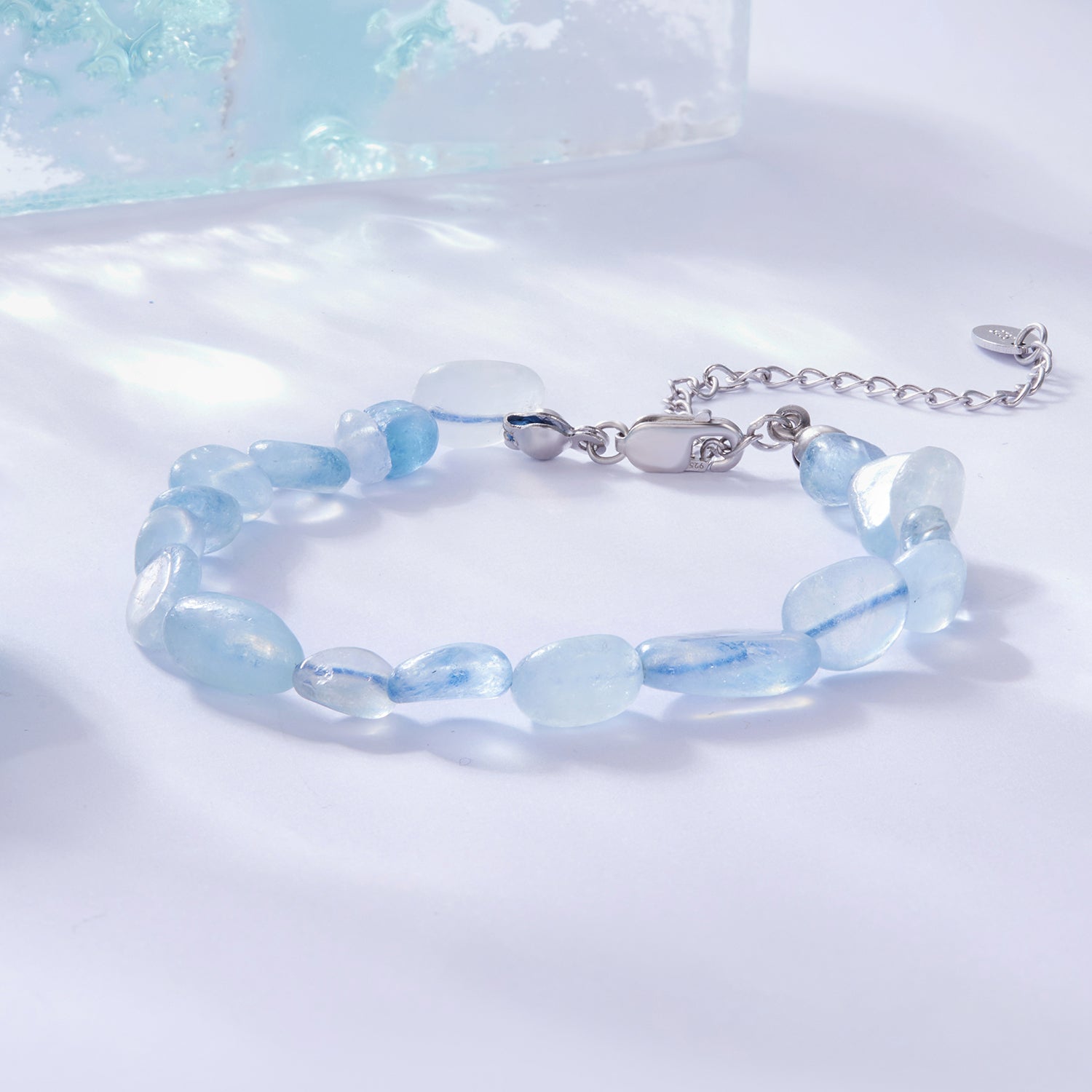 "Blue Crystal" 925 Silver Bracelet