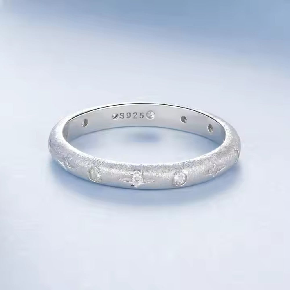 خاتم النجوم الخافته بالزركون فضة عيار 925