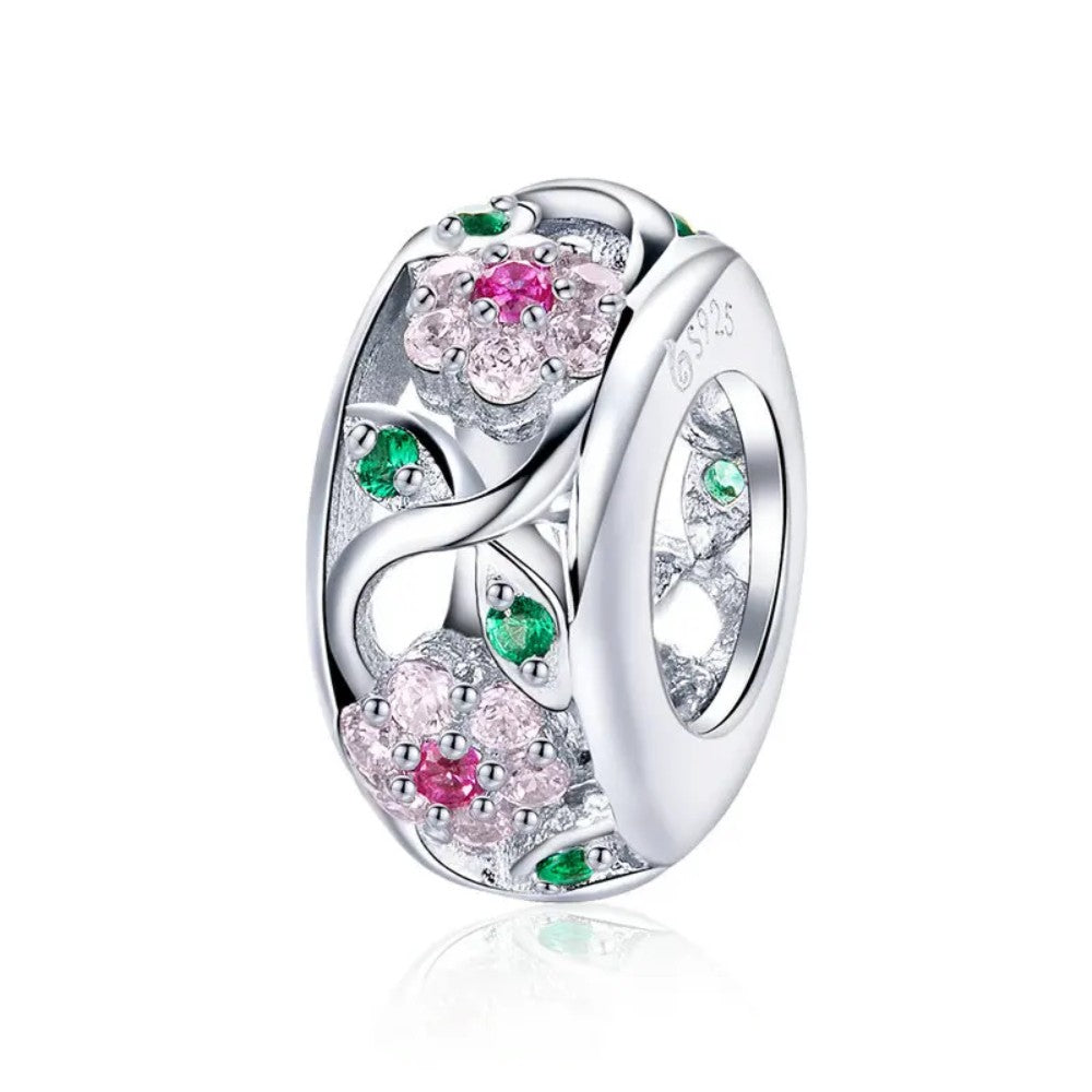 Colorful Flower 925 925 Silver Charm