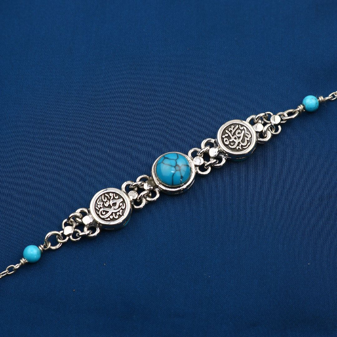 انسيال مصري متوج باحجار من الفيروز (حُب)(سعادة)