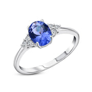 Tanzanite Touch Ring – 925 Sterling Silver
