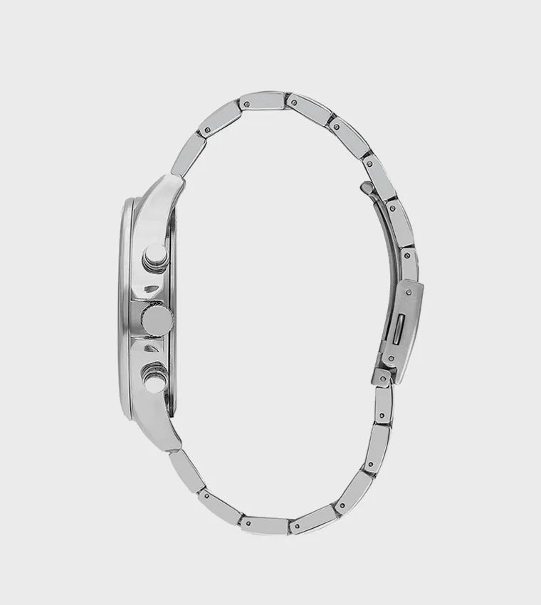 ساعة يد لي كوبر متعددة الوظائف بسوار ستانلس ستيل للرجال