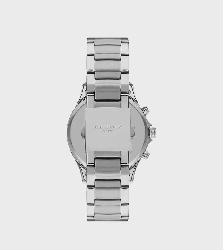ساعة يد لي كوبر متعددة الوظائف بسوار ستانلس ستيل للرجال