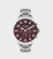 ساعة يد لي كوبر متعددة الوظائف بسوار ستانلس ستيل للرجال