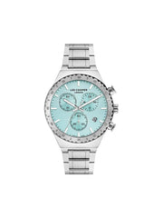 ساعة يد لي كوبر كرونوجراف بسوار ستانلس ستيل للرجال