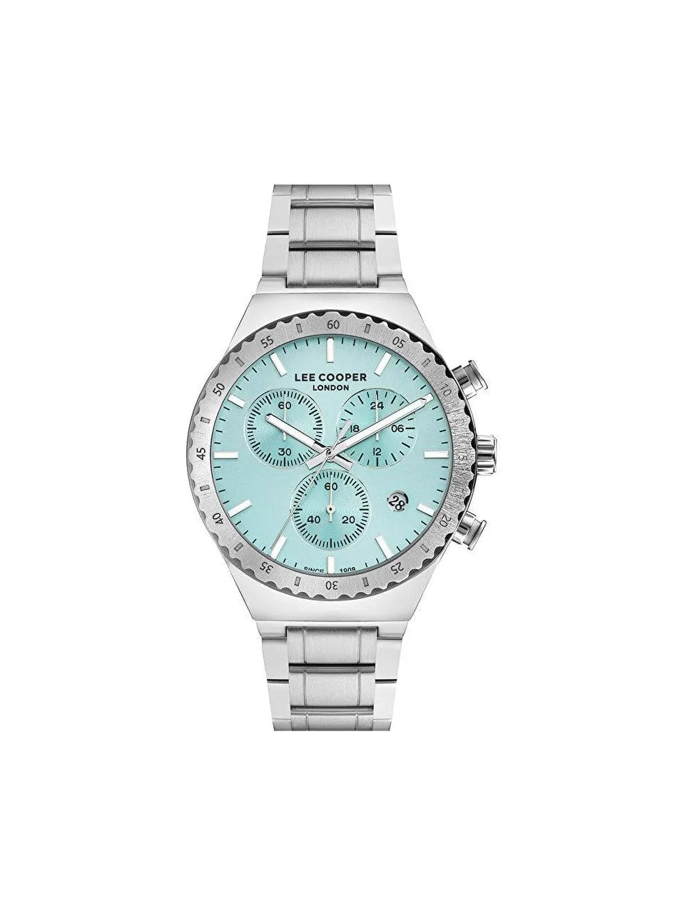 ساعة يد لي كوبر كرونوجراف بسوار ستانلس ستيل للرجال