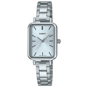 LTP-V009D-2EUDF – Women’s Casio Watch with Silver Rectangular Dial and Metal Bracelet