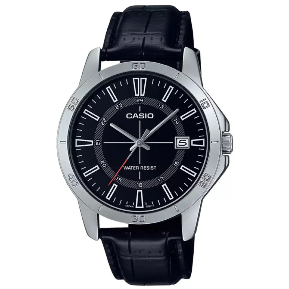 ساعة يد رجالي كاسيو جلد