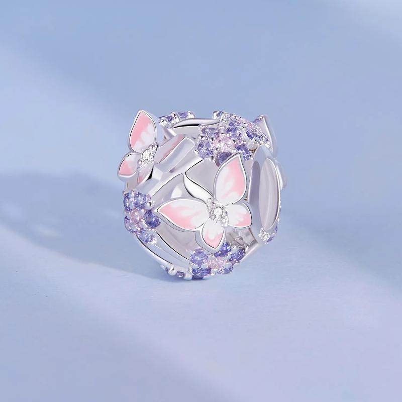 Butterfly Zircon 925 Silver Charm