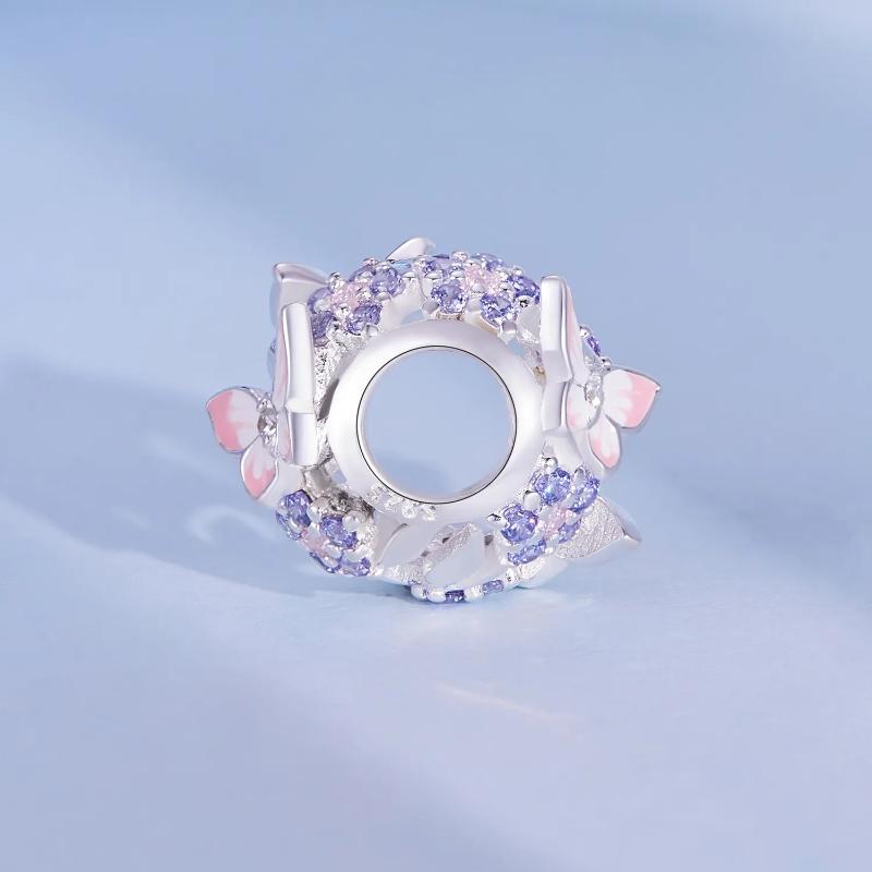 Butterfly Zircon 925 Silver Charm