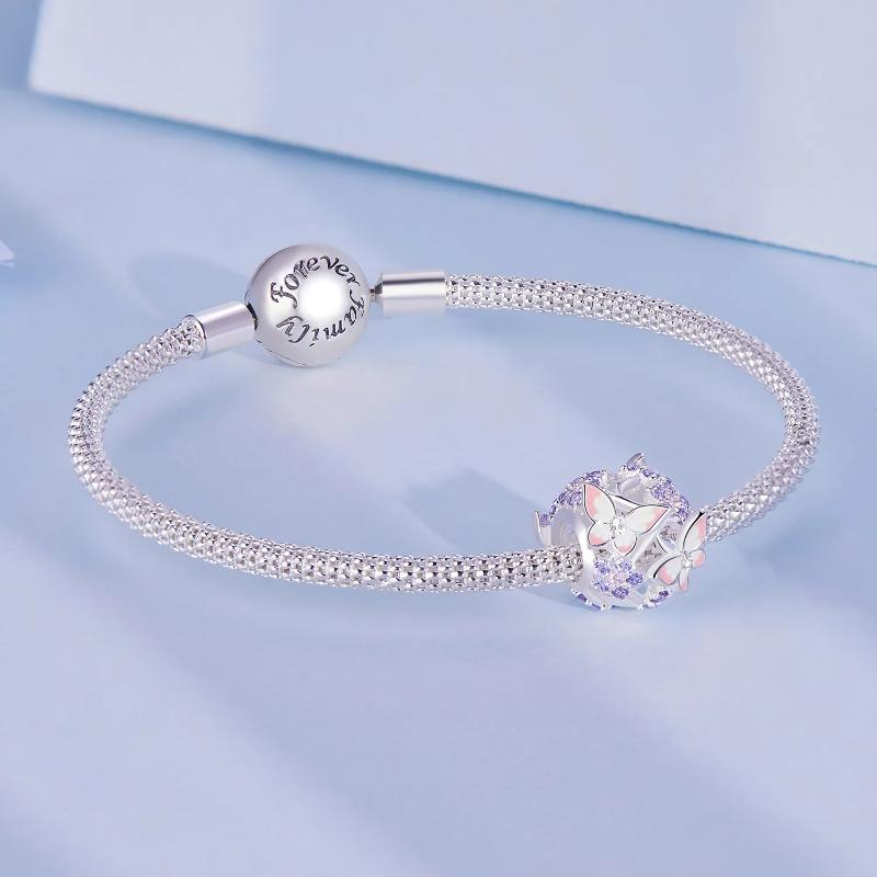Butterfly Zircon 925 Silver Charm