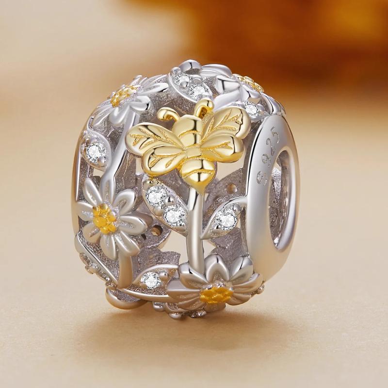 Sunflower 925 Silver Charm