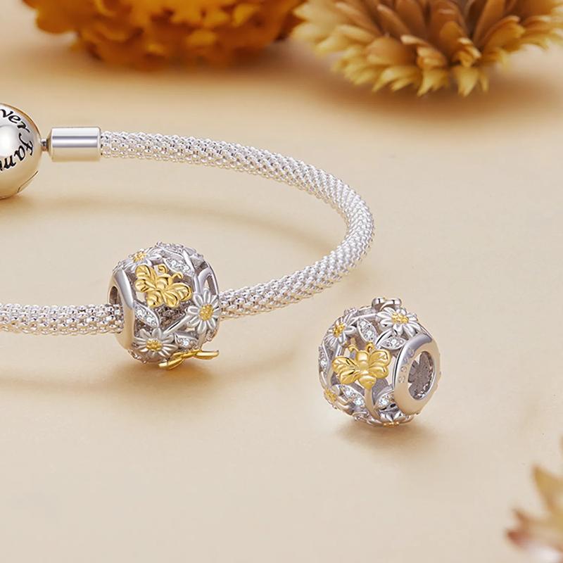 Sunflower 925 Silver Charm