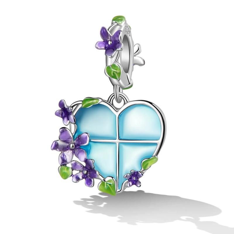 Flower Window 925 Silver Charm