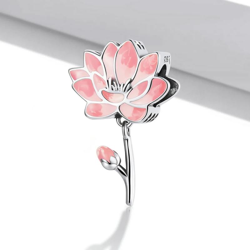 Lotus Flower 925 Silver Charm