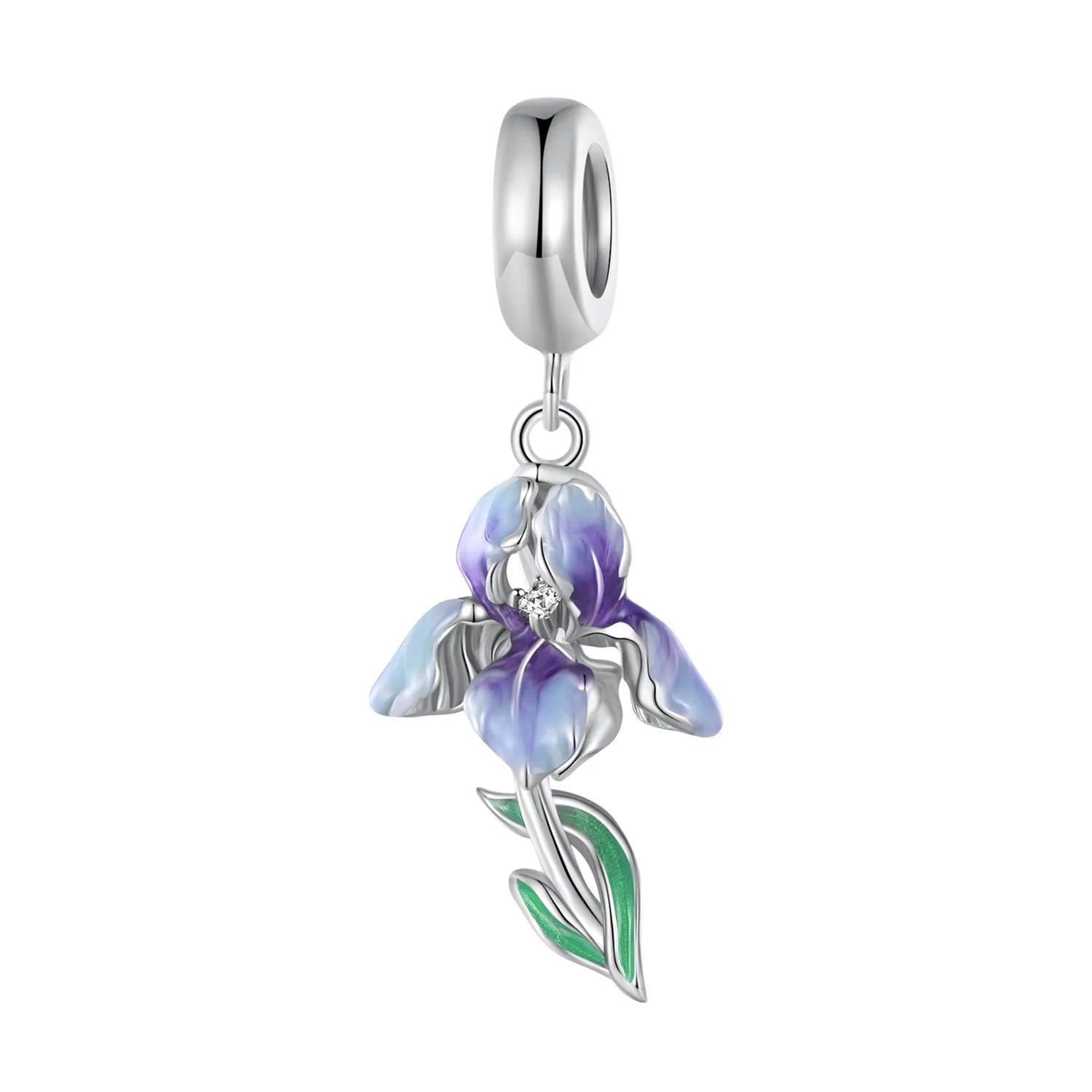 Flower pendant charm - 925 sterling silver