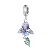 Flower pendant charm - 925 sterling silver