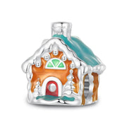 Luminous Christmas House 925 Silver Charm