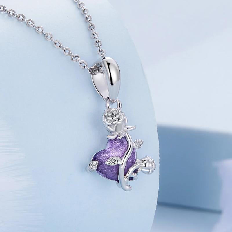 Rose Heart 925 Silver Charm